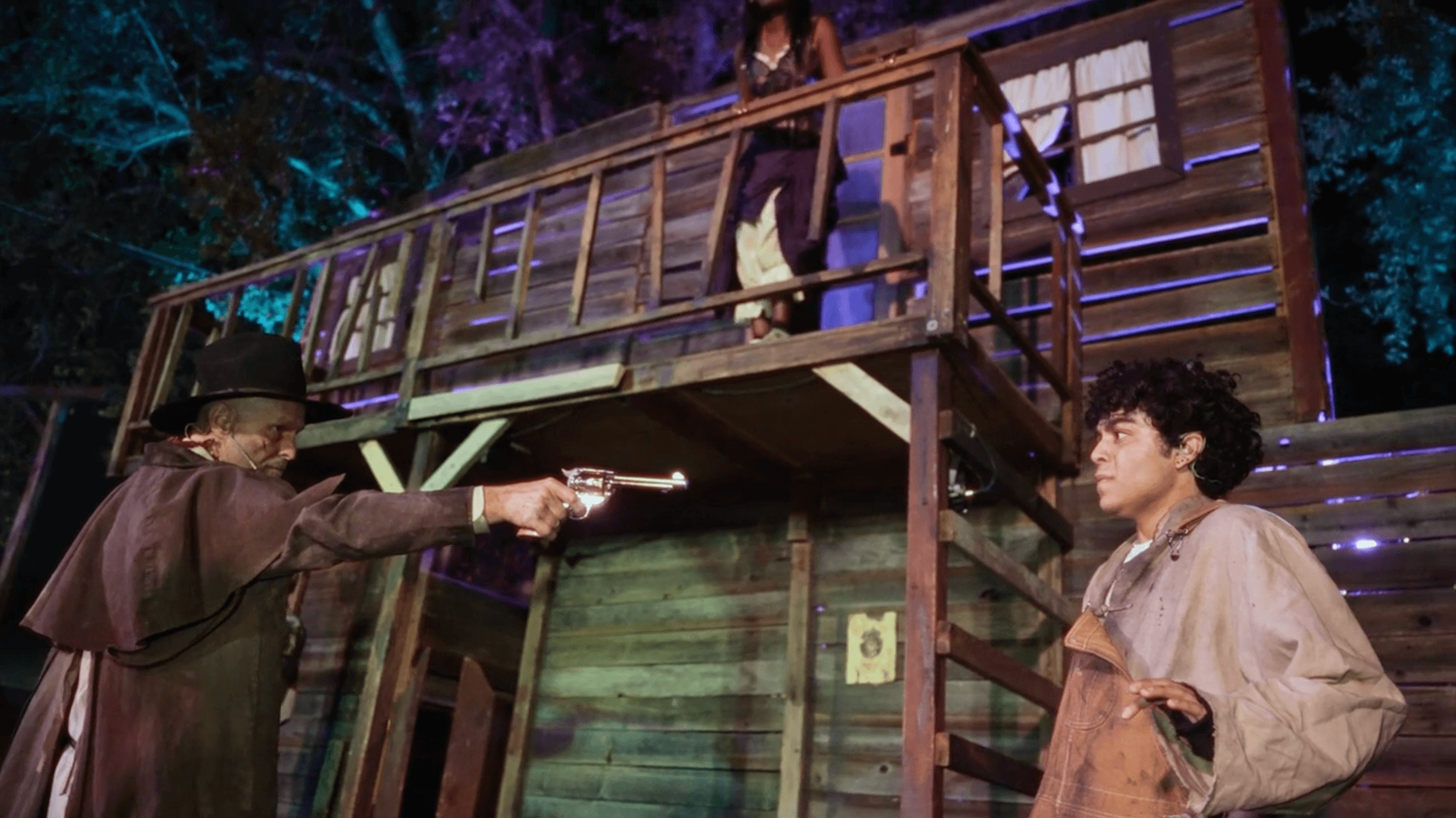 cowboy with white eyes